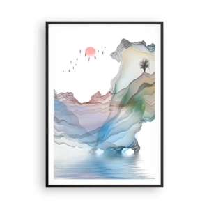 Poster in black frame - Towards Crystal Mountains - 70x100 cm