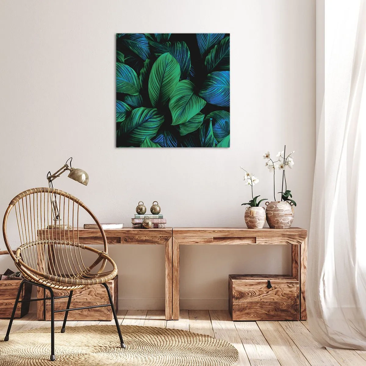 Canvas picture - In a Green Crowd - 70x70 cm