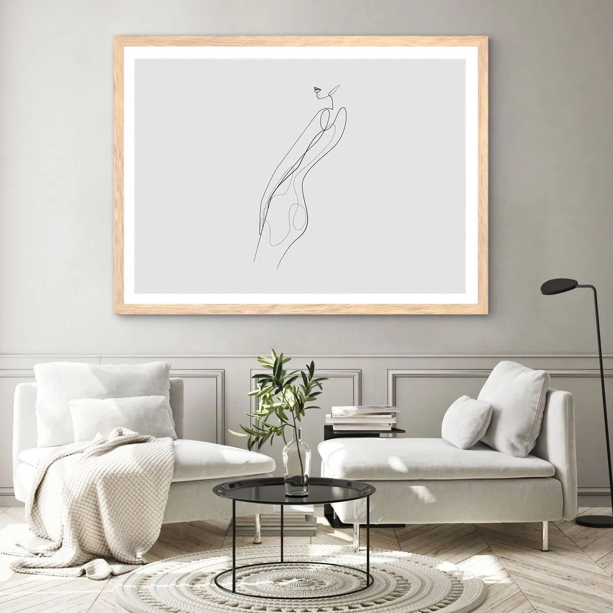 Poster in light oak frame - Barely a Promise - 50x40 cm