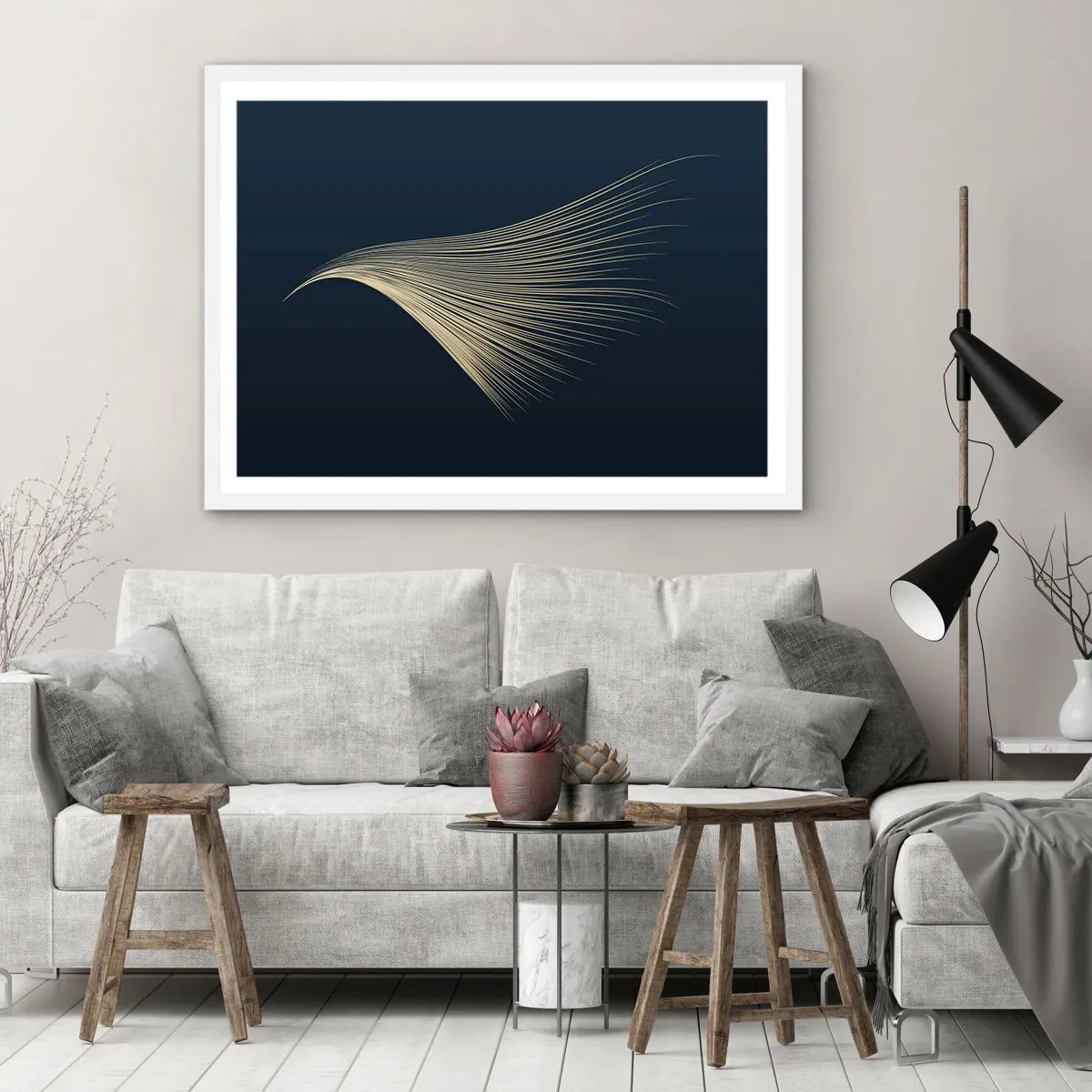 Poster in white frmae - Like Angel's Hair - 100x70 cm