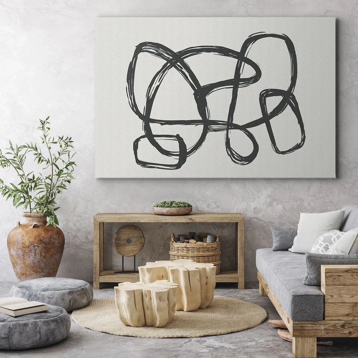 Canvas picture - Abstract in Loops - 120x80 cm