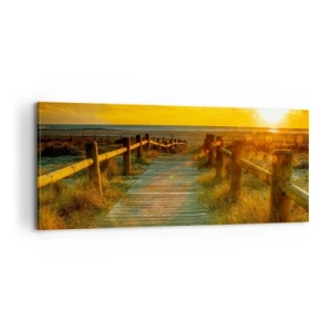 Canvas picture - Bathed in Old Gold - 100x40 cm