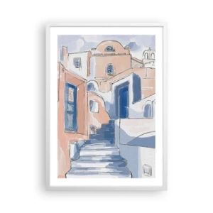 Poster in white frmae - Exotic City - 50x70 cm