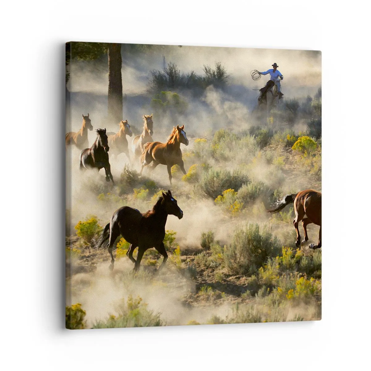 Canvas picture - Rivalry - Freedom or Man Power? - 30x30 cm