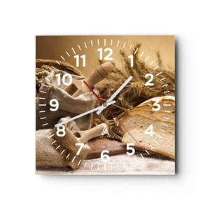 Wall clock - Clock on glass - Already Sliced - 30x30 cm