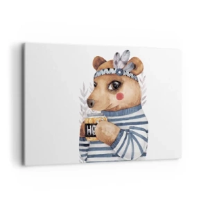 Canvas picture - Sweet Lady Bear - 120x80 cm