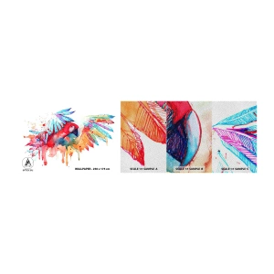 Photo Wallpaper Sample Premium Sand - . - Parrot, Bird, Abstraction - 100x30 cm
