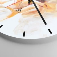 Clock face with lines