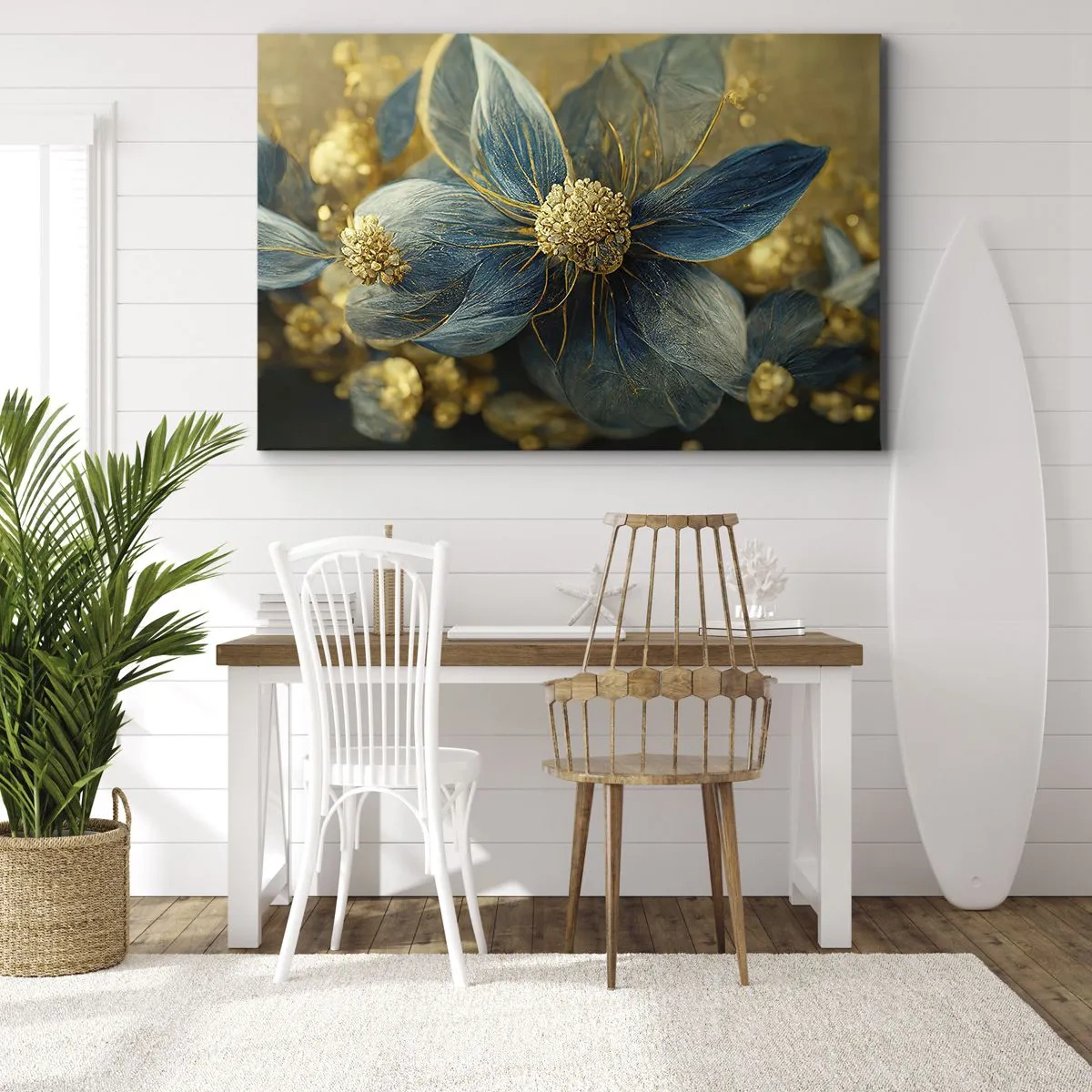 Canvas picture - Blossoming in Gold - 100x70 cm