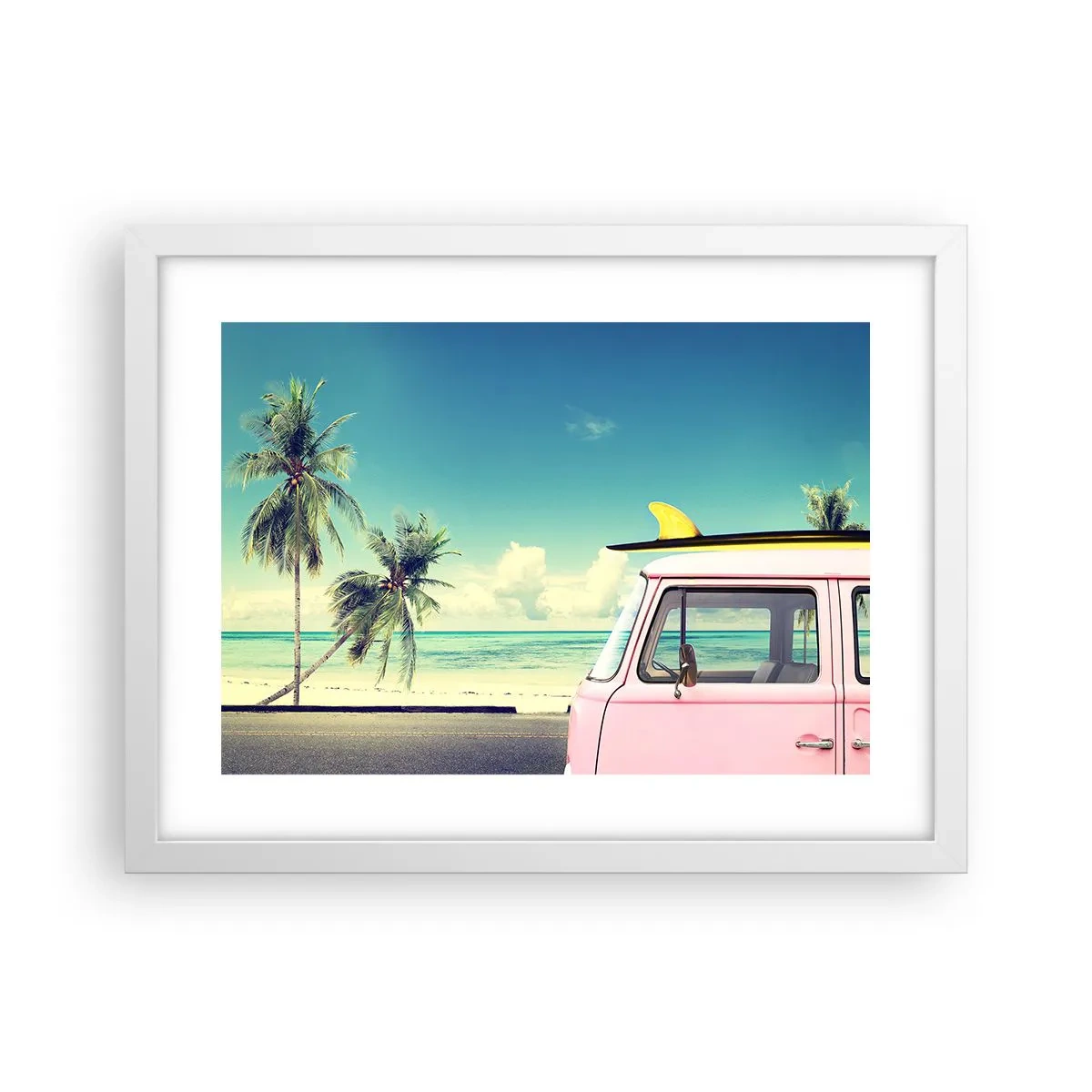Poster in white frmae - Holiday Time - 40x30 cm