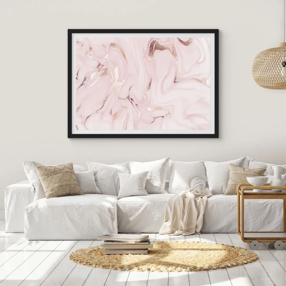 Poster in black frame - In Pink - 91x61 cm