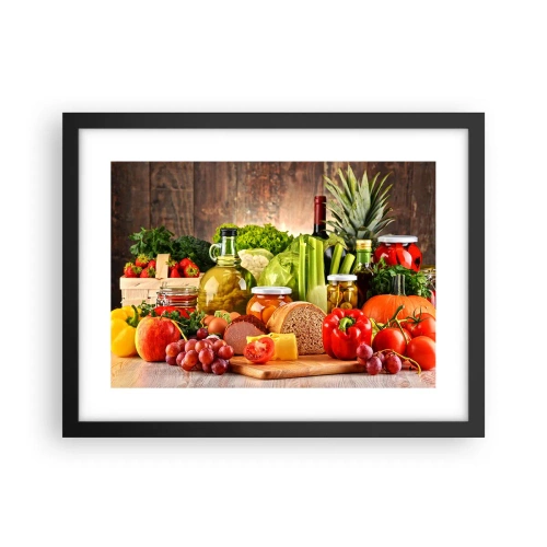 Poster in black frame - Smoked, Baked, Marinated - 40x30 cm