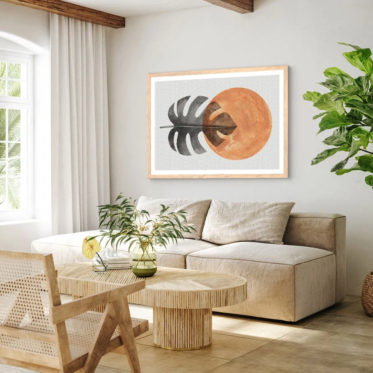 Poster in light oak frame - Always the Sun - 91x61 cm