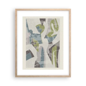 Poster in light oak frame - Composition with Window Pane - 40x50 cm