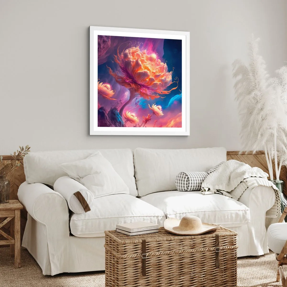 Poster in white frmae - Another World - 40x40 cm