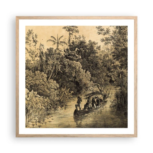 Poster in light oak frame - Journey to the Spring - 60x60 cm