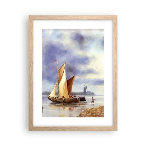 Poster in light oak frame - Return of Sailors - 30x40 cm