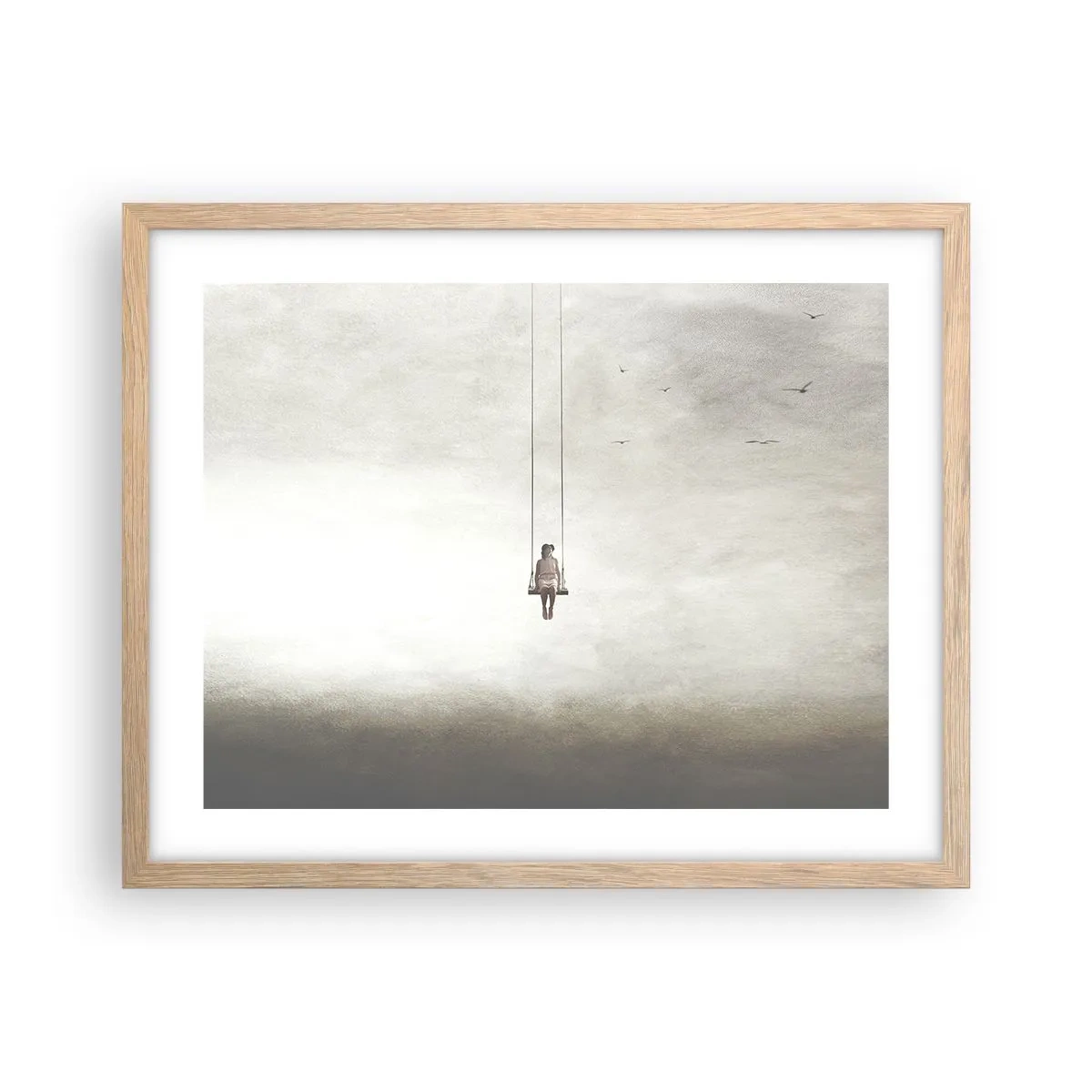 Poster in light oak frame - Child in Us - 50x40 cm