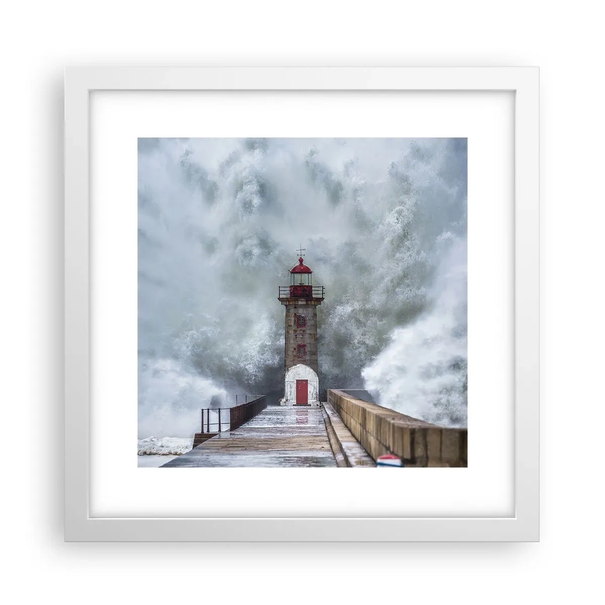 Poster in white frmae - Roar of Waters, Whirr of the Wind - 30x30 cm