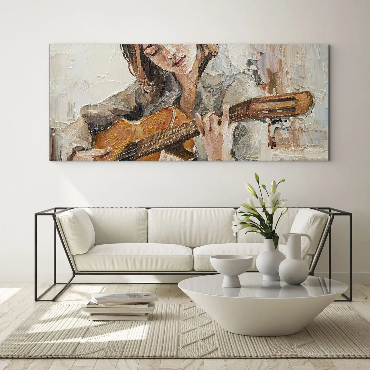 Glass picture - Concert for Guitar and Girly Heart - 120x50 cm