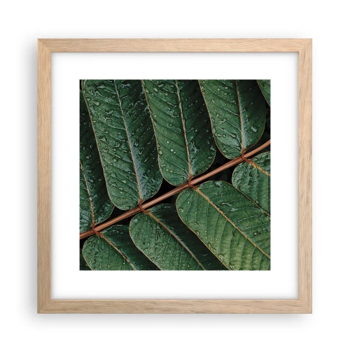 Poster in light oak frame - In Green Rhythm - 30x30 cm