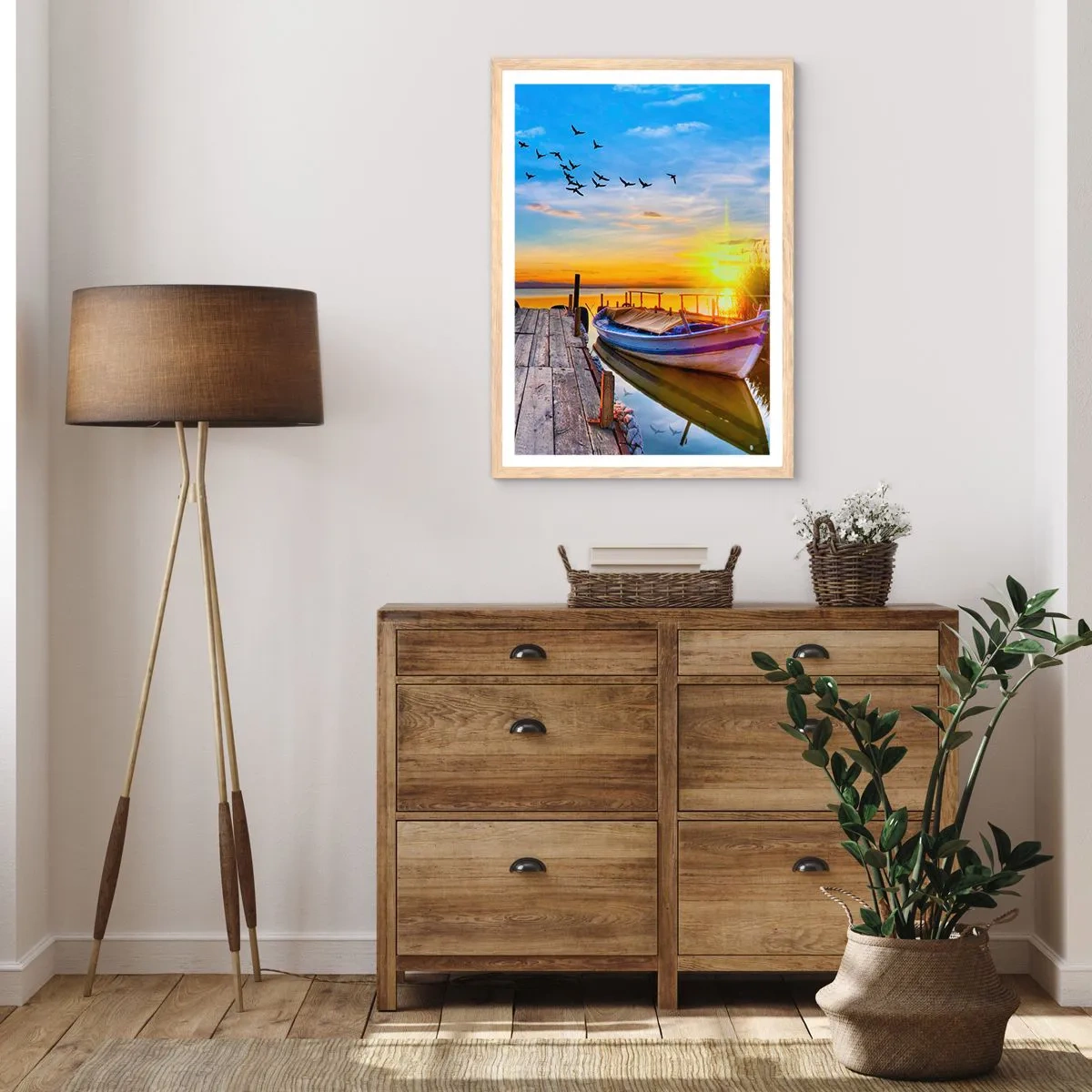 Poster in light oak frame - Goodbye, See You tomorrow - 40x50 cm