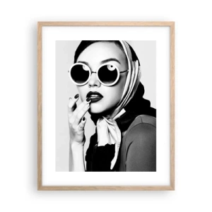 Poster in light oak frame - Greetings from the 60-ies - 40x50 cm