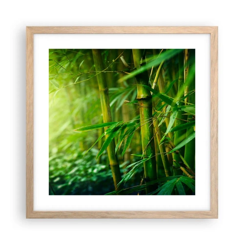 Poster in light oak frame - Getting to Know the Green - 40x40 cm