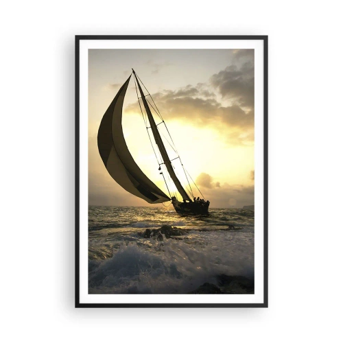 Poster in black frame - With and against the Wind - 70x100 cm