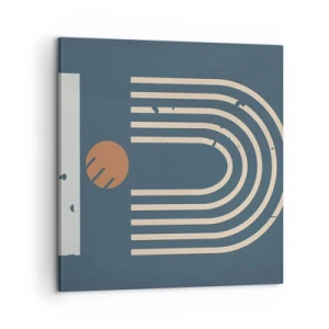 Canvas picture - Geometry on Navy Blue - 60x60 cm