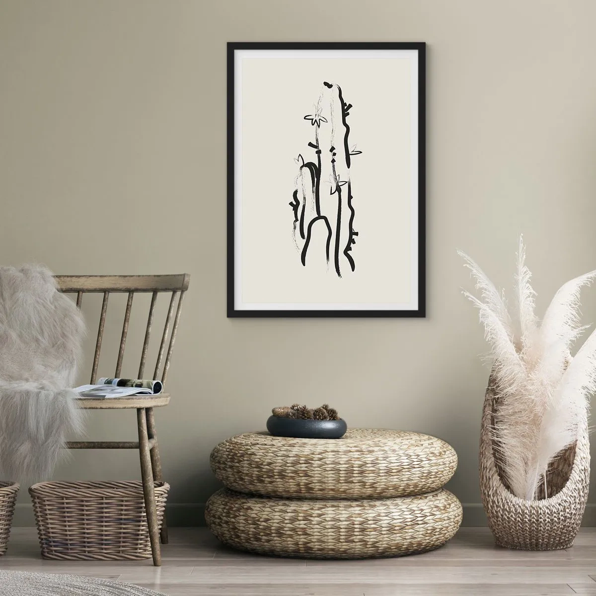 Poster in black frame - Blooming Herb - 70x100 cm