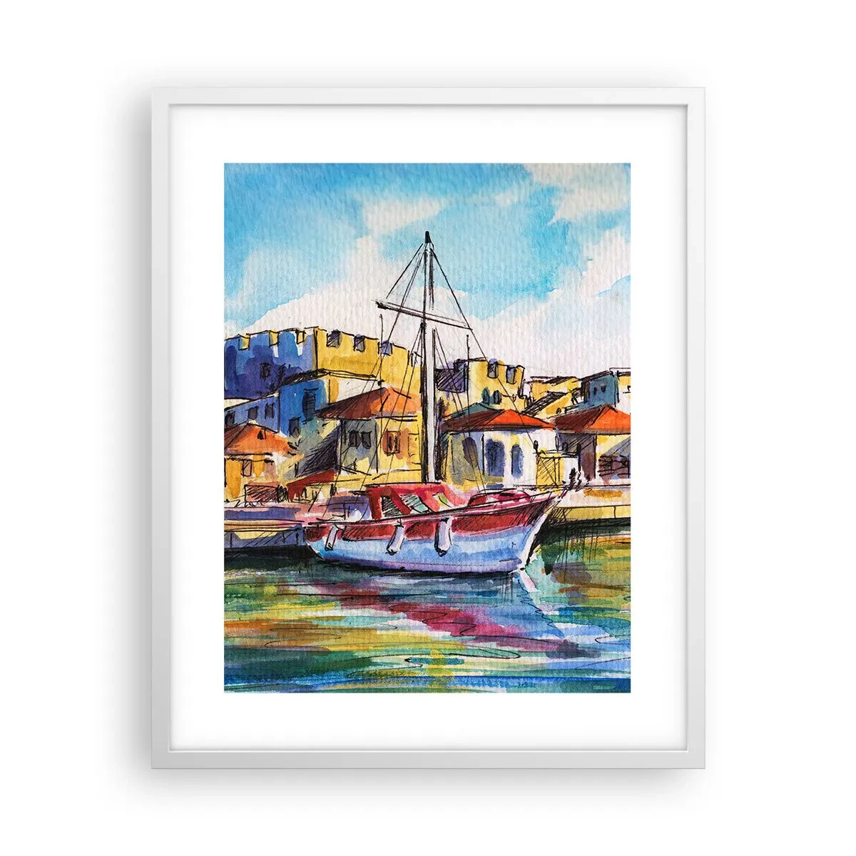 Poster in white frmae - Rainbow Afternoon - 40x50 cm