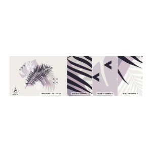 Photo Wallpaper Sample Standard Eco - Shadow of a Shadow - Graphics, Palm Leaf, Piece - 100x30 cm