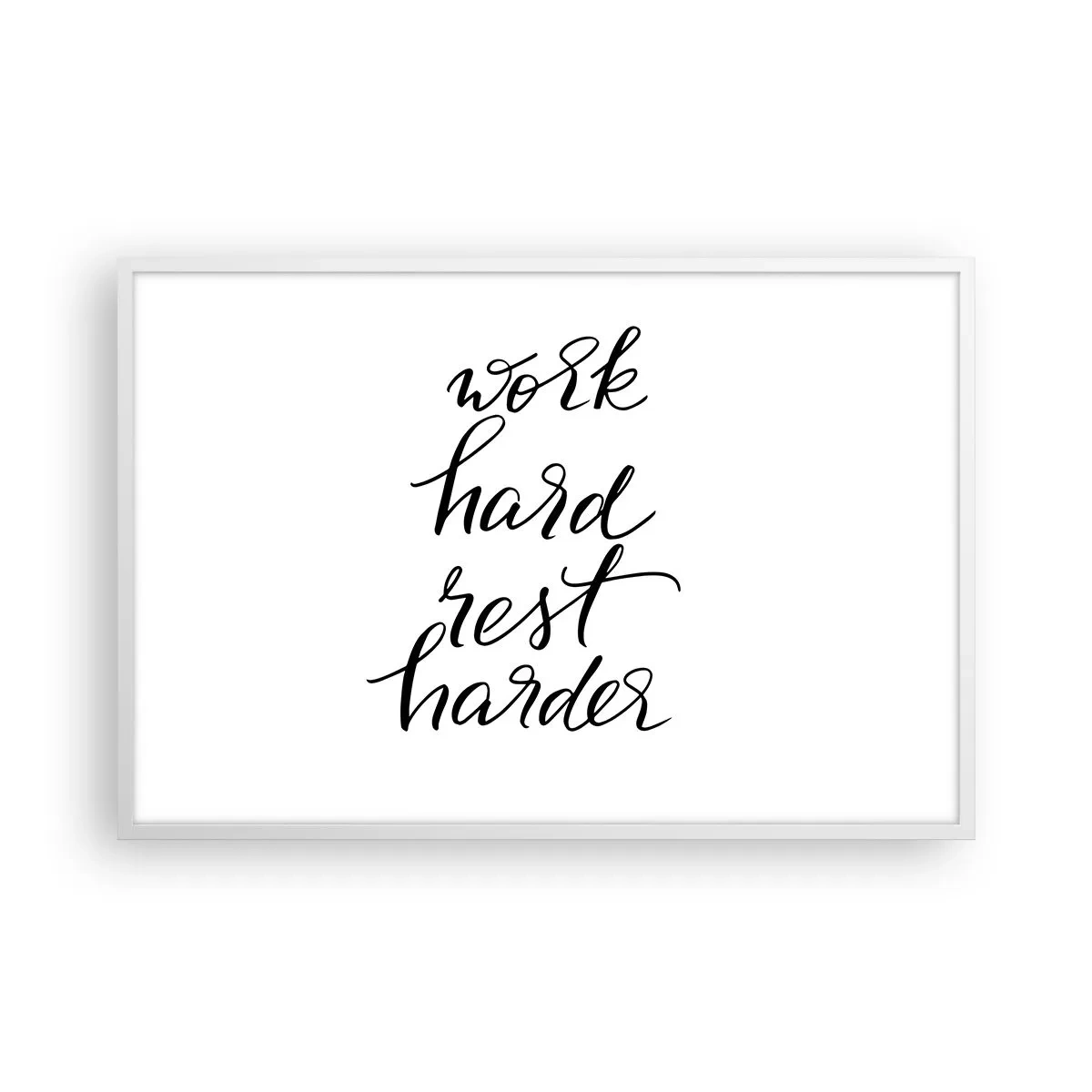 Poster in white frmae - Life  Balance - 91x61 cm