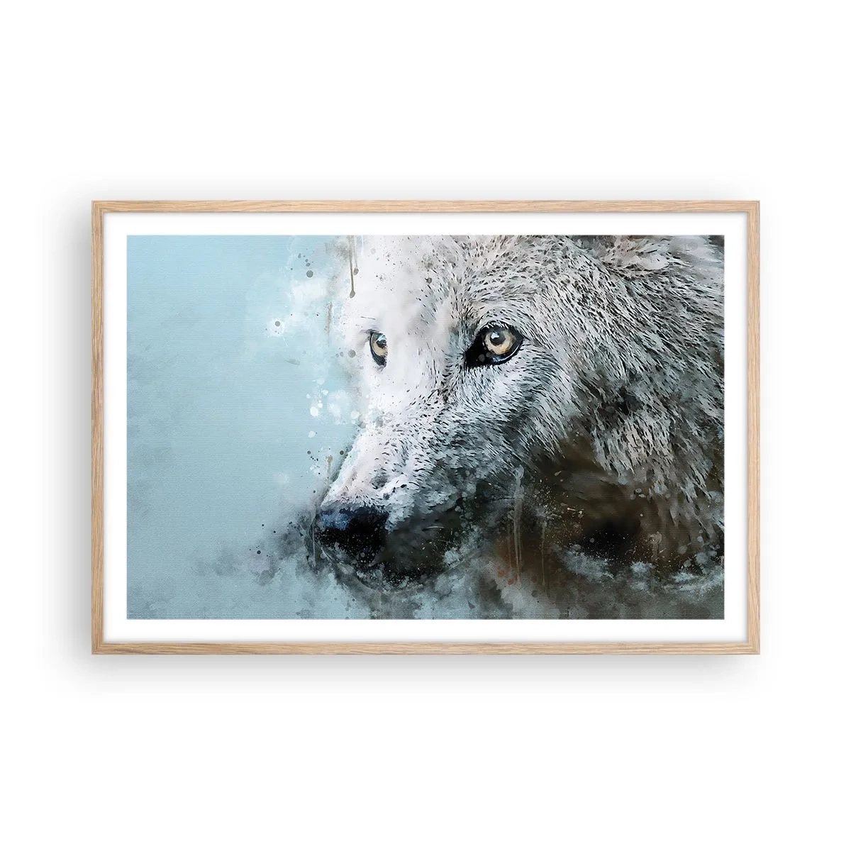 Poster in light oak frame - Meet Wolf Soul - 91x61 cm