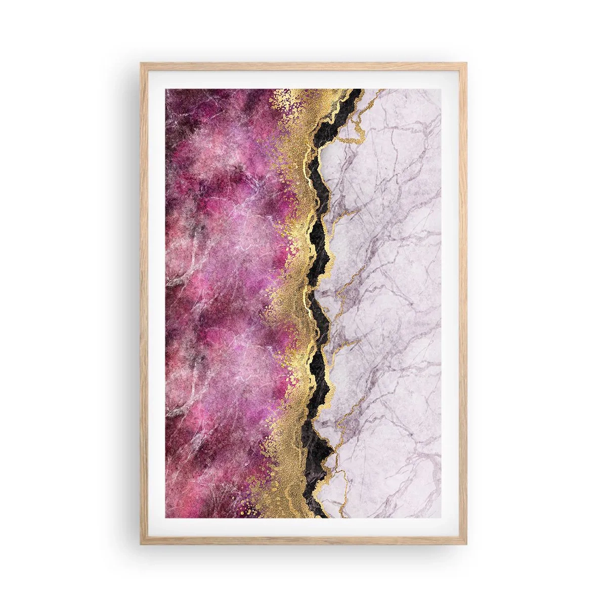 Poster in light oak frame - On the Border - 61x91 cm