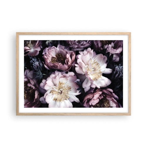 Poster in light oak frame - Old Style Bouquet - 70x50 cm