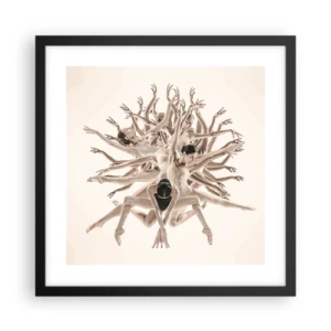 Poster in black frame - Dance in Bloom - 40x40 cm
