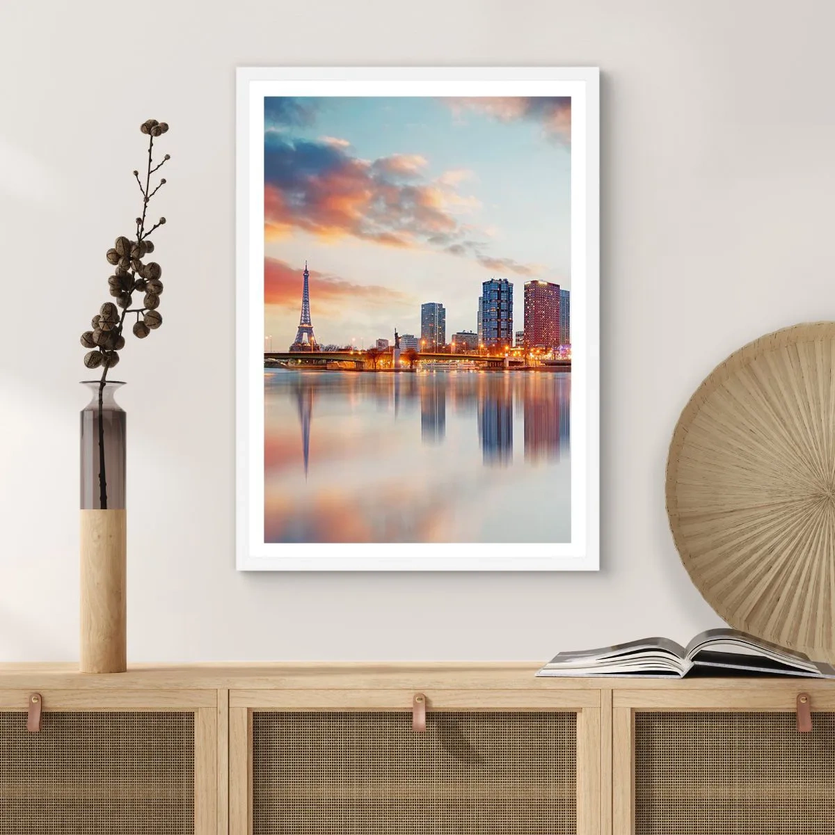 Poster in white frmae - Monumental Peace of Paris - 70x100 cm