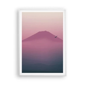 Poster in white frmae - Wanderers above Clouds - 70x100 cm