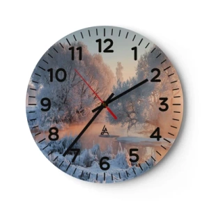 Wall clock - Clock on glass - Everything Shines in Sunny Crystal - 40x40 cm