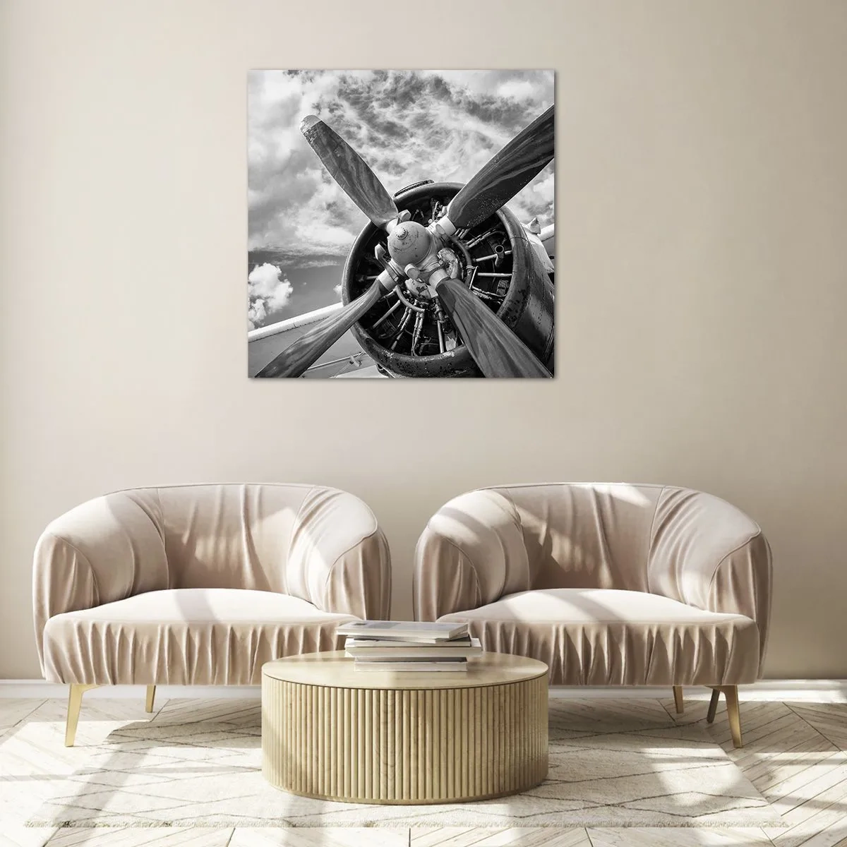 Glass picture - Conquerer of the Skies - 40x40 cm