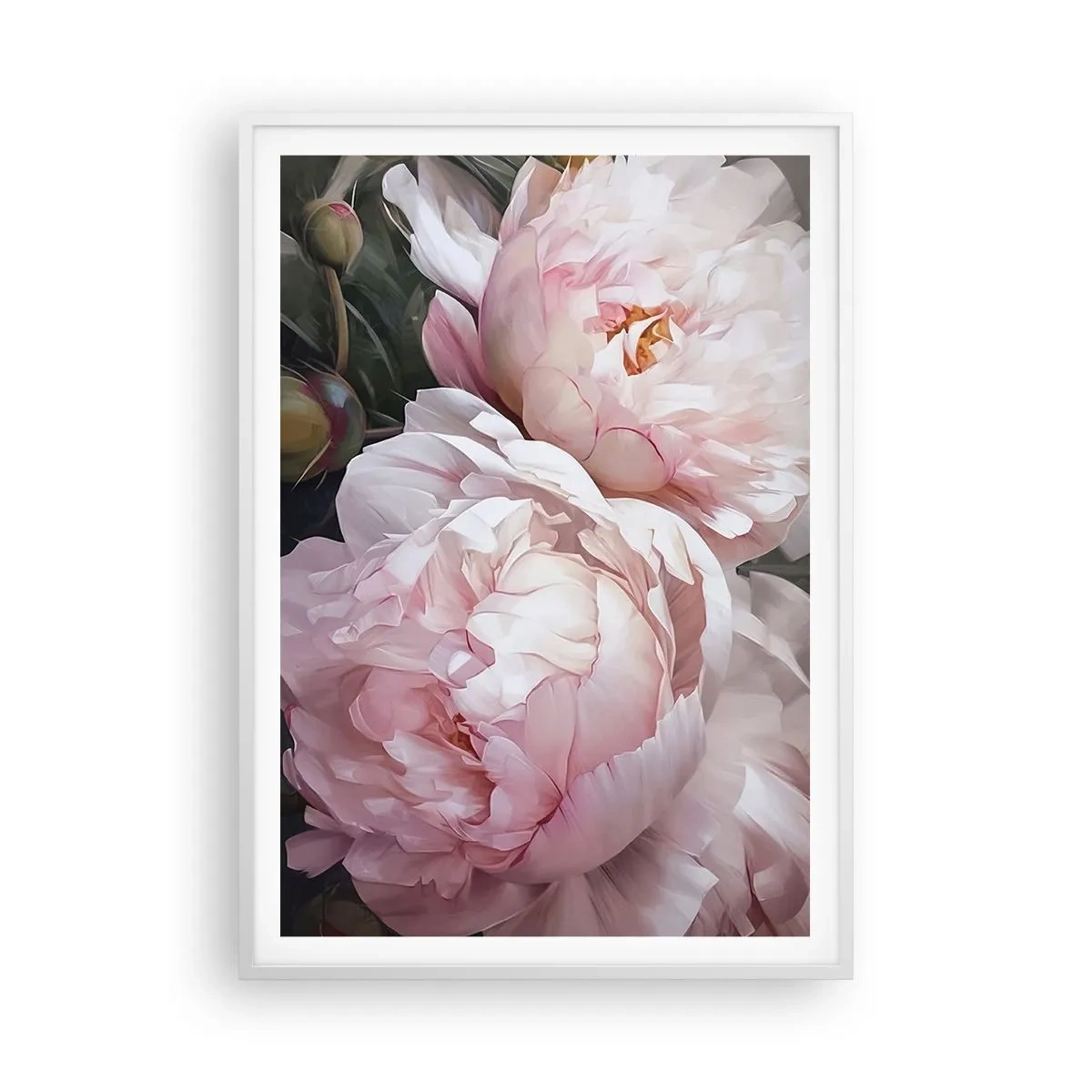 Poster in white frmae - Captured in Full Bloom - 70x100 cm