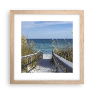 Poster in light oak frame - In the Sun, out in the Wind - 30x30 cm