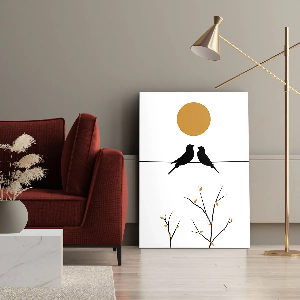 Canvas picture - Nightingale Evening - 70x100 cm