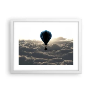 Poster in white frmae - Wanderer above Clouds - 40x30 cm
