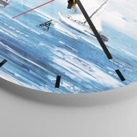 Clock face with lines