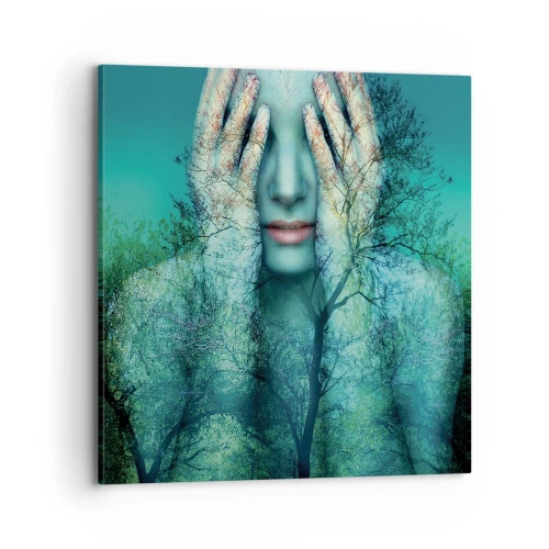 Canvas picture - Submerged in Blue - 70x70 cm