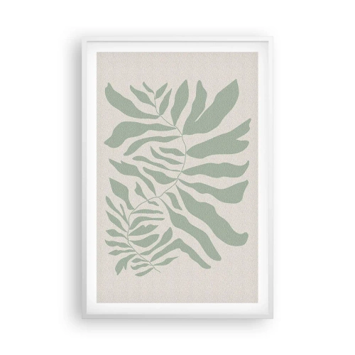 Poster in white frmae - Emerald Branch - 61x91 cm