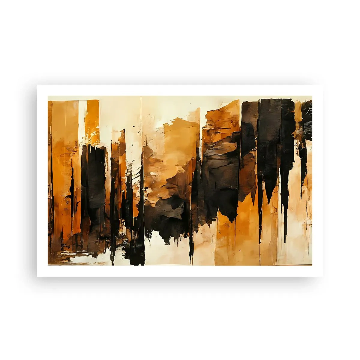 Poster - Harmony of Black and Gold - 91x61 cm